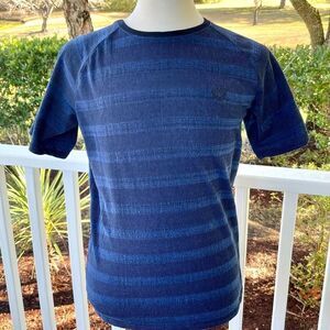 Banks Journal Blue Patterned Striped Crew Shirt. No size tag (but fits Medium)